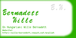 bernadett wille business card